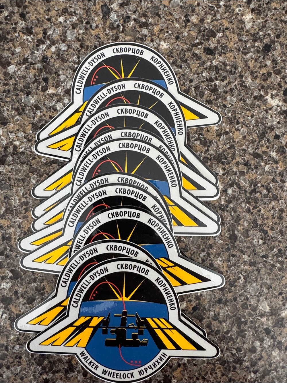10 Vinyl Stickers of  Expedition 24 to the International Space Station - 2010